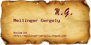 Meilinger Gergely névjegykártya